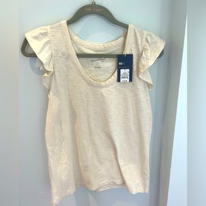 Universal Thread cream colored ruffle top